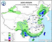 全国天气降水分布图